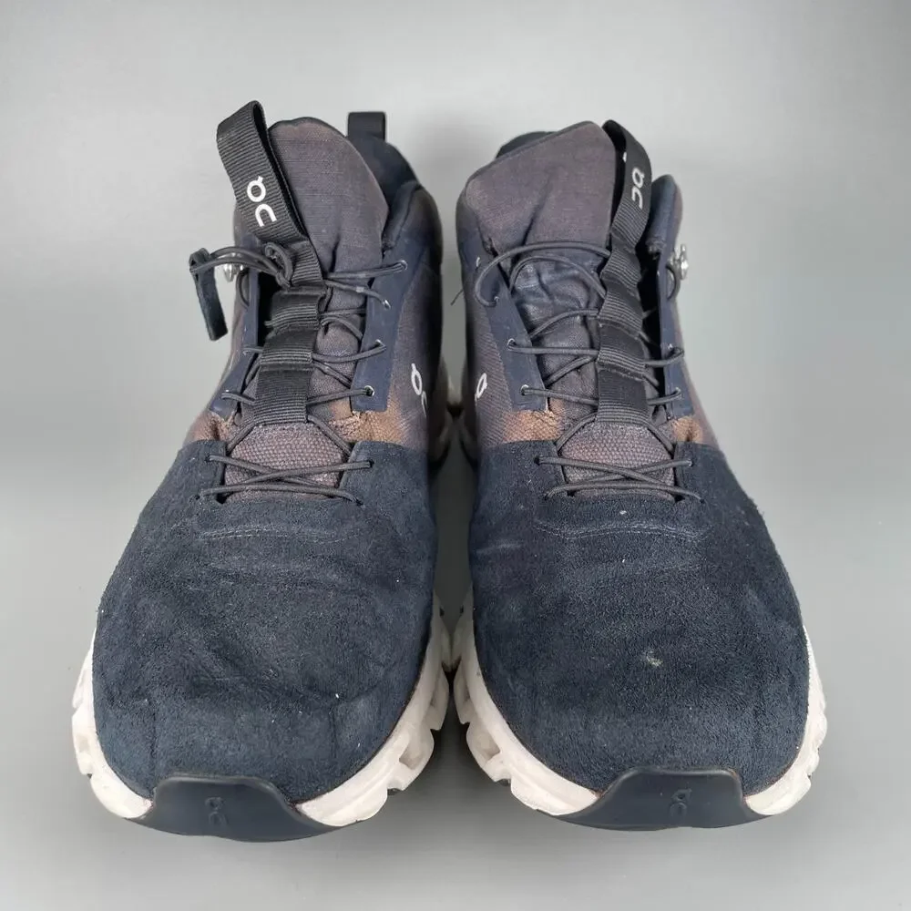 On Running Cloud Hi Men's 11.5 Black Navy Waterproof Swiss Engineering Shoes GUC